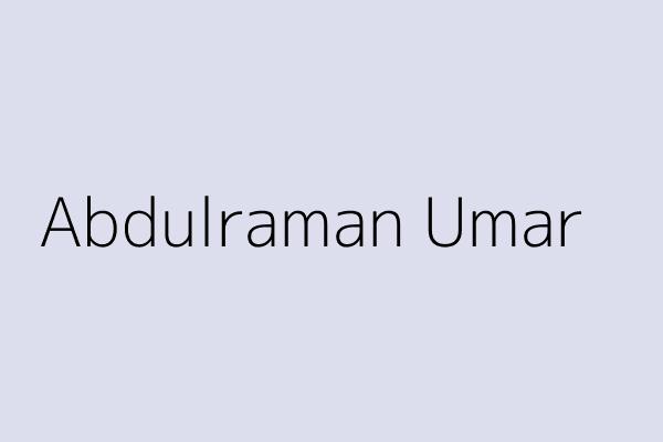 Abdulraman Umar